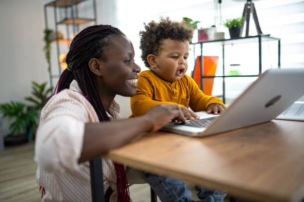 istock Video call with my toddler 2155082908