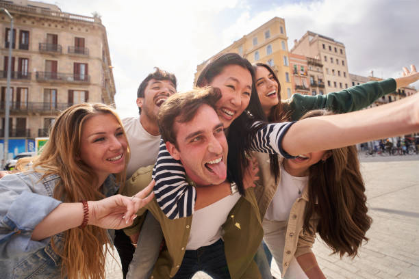 istock a group of young people are posing for a picture 2155083684