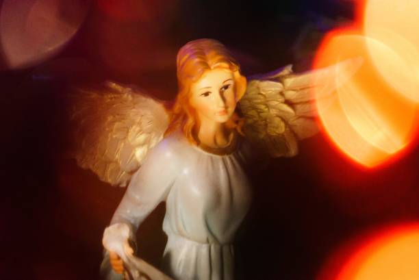 close up of angel statue