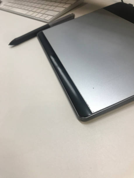 istock Digital table. Table for illustration. Equipment for illustrators. Digital drawing table. Pen for digital art 2155097422