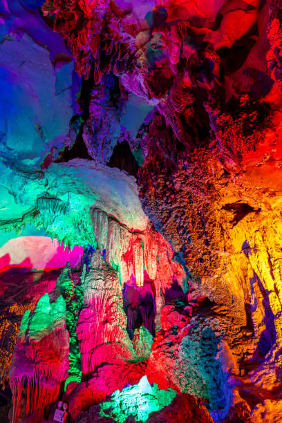istock The Silver Cave, natural limestone cave with multicolored lighting in Guilin 2155097664