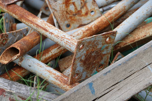 istock Old iron rusts after many years of use. 2155100091