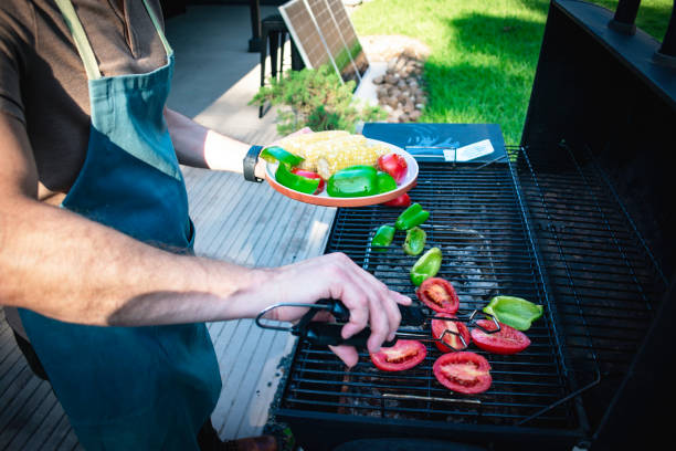 Grilling vegetables