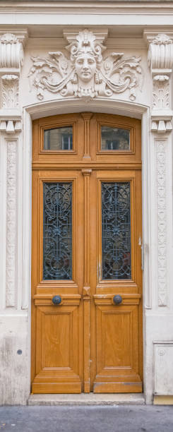 istock Paris, an ancient wooden door 2155111221