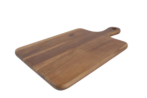 istock Wooden cutting board isolated on white 2155111447