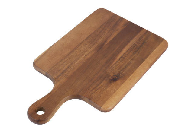 istock Wooden cutting board isolated on white 2155111542