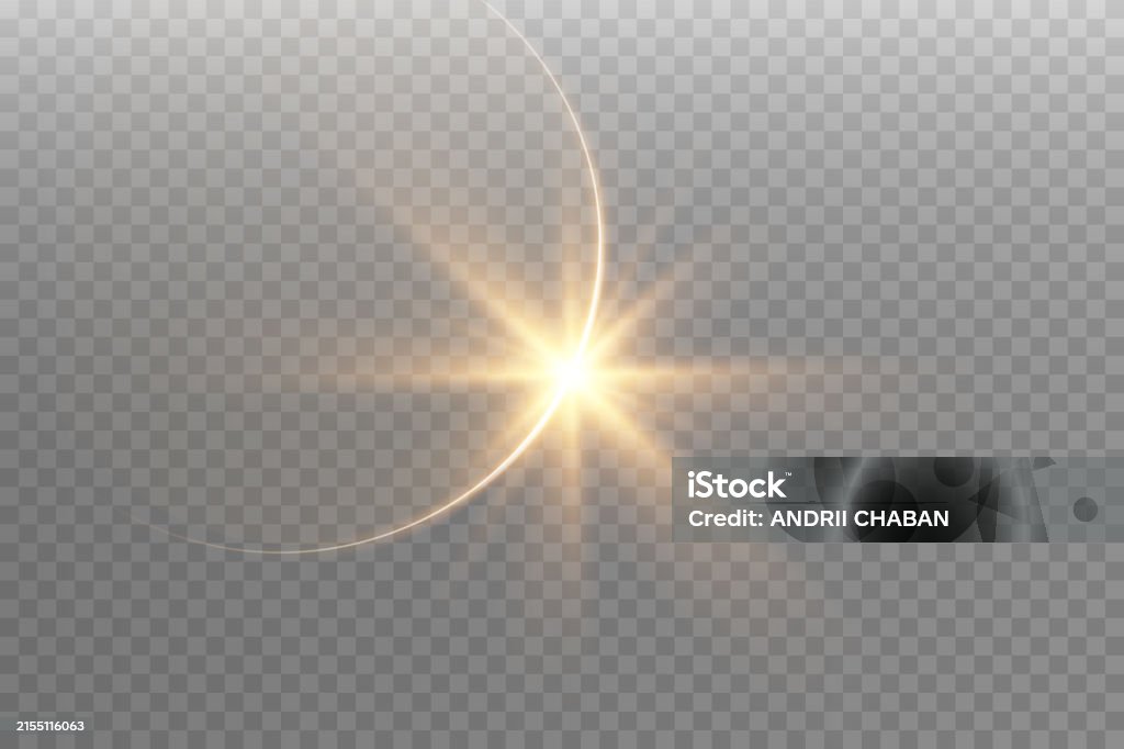 Sun Flash Design Vector Transparent Sunlight Special Lens Flare Light Effect Sun Flash ...