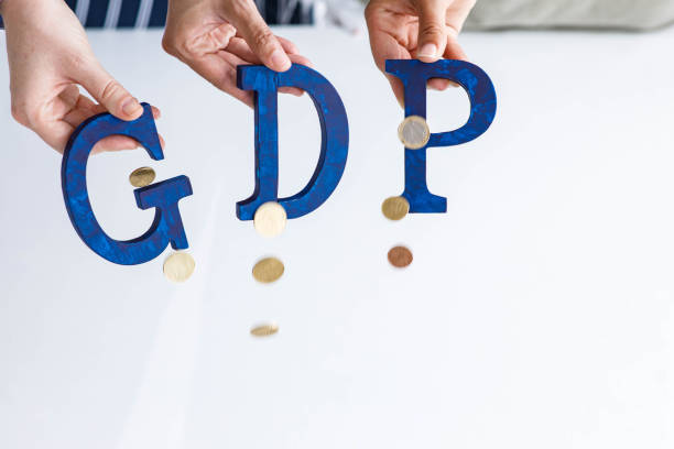 istock Gross domestic product decreasing. 2155117391