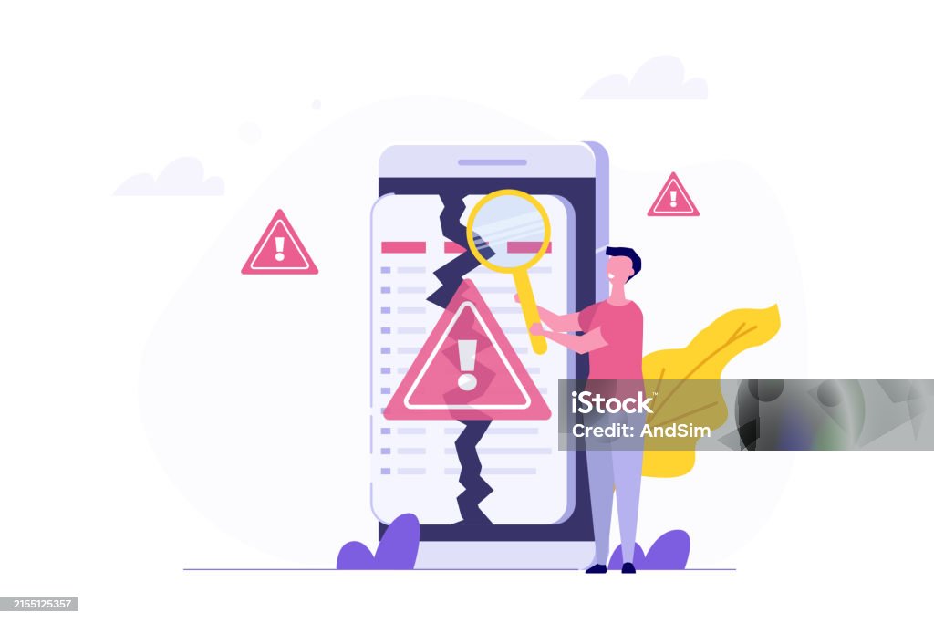 Program Crashes Software Errors Warning System Notification Vector ...