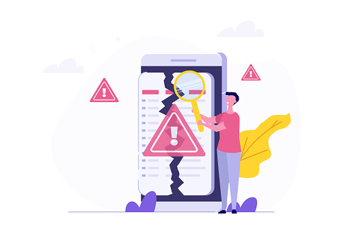 Program Crashes Software Errors Warning System Notification Vector ...
