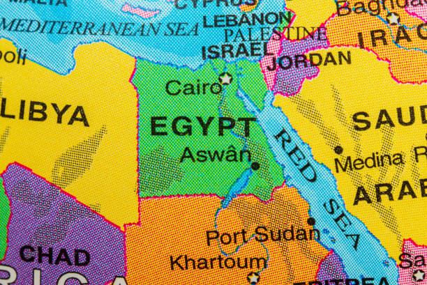 Map of Tunisia. 