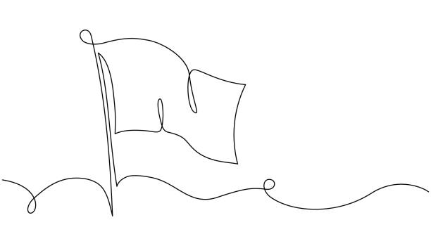 Flag Using Straight Line 600+ Continuous Line Flag Stock Photos, Pictures & Royalty-Free Images ...