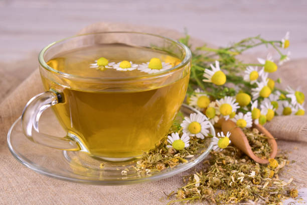 istock Dried chamomile for medicinal tea, homeopathic remedy. 2155132753