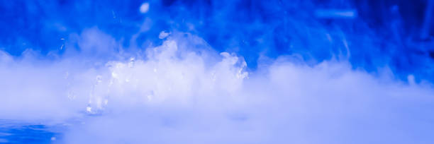 istock Water droplets Smoke clouds fog Mystic texture dark background Unusual Extraordinary feeling 2155132854