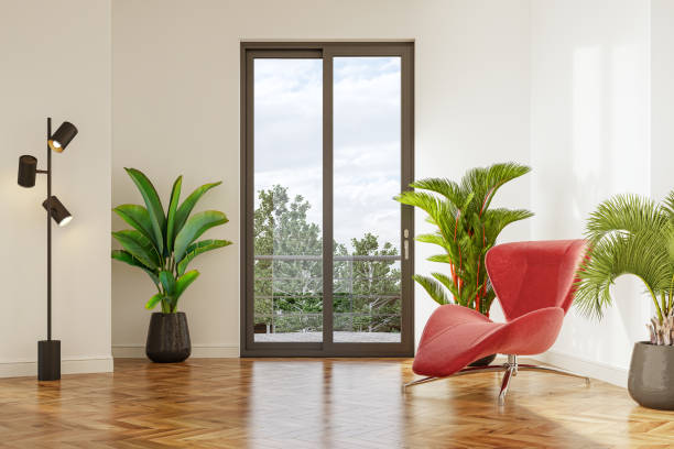 istock Large luxury modern bright interiors Living room mockup illustration 3D rendering image 2155133089