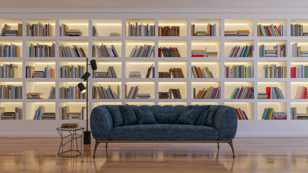 istock Large luxury modern bright interiors Living room mockup illustration 3D rendering image 2155133483