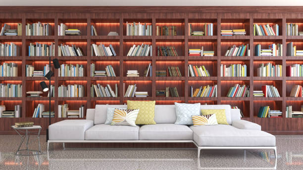 istock Large luxury modern bright interiors Living room mockup illustration 3D rendering image 2155133494
