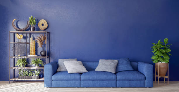 istock Large luxury modern bright interiors Living room mockup illustration 3D rendering image 2155134863
