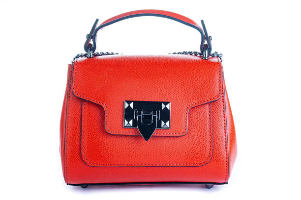 Bag clutch fashion glamour style classic retro isolated on white leather