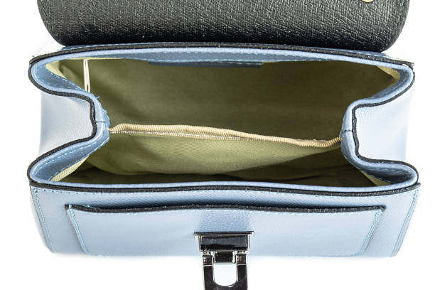 istock top view of open empty women lady bag isolated on white background 2155135612