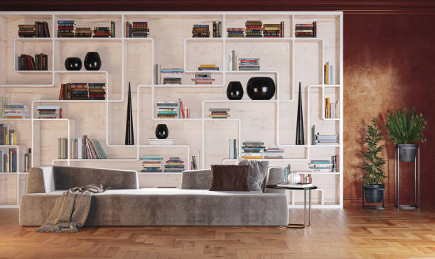 istock Large luxury modern bright interiors Living room mockup illustration 3D rendering image 2155138199