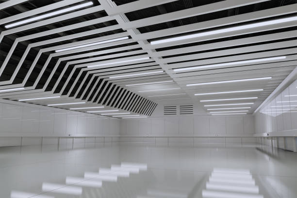 istock Empty hall exhibition centre.Big room.The backdrop for exhibition stands, booth,market,trade show.Conversation for activity,meeting.Arena for entertainment,event,sports.Indoor for Factory,showroom.3d render. 2155142464