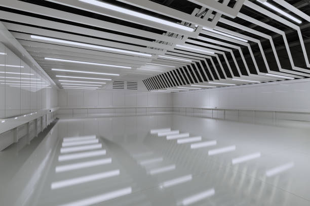 istock Empty hall exhibition centre.Big room.The backdrop for exhibition stands, booth,market,trade show.Conversation for activity,meeting.Arena for entertainment,event,sports.Indoor for Factory,showroom.3d render. 2155142935