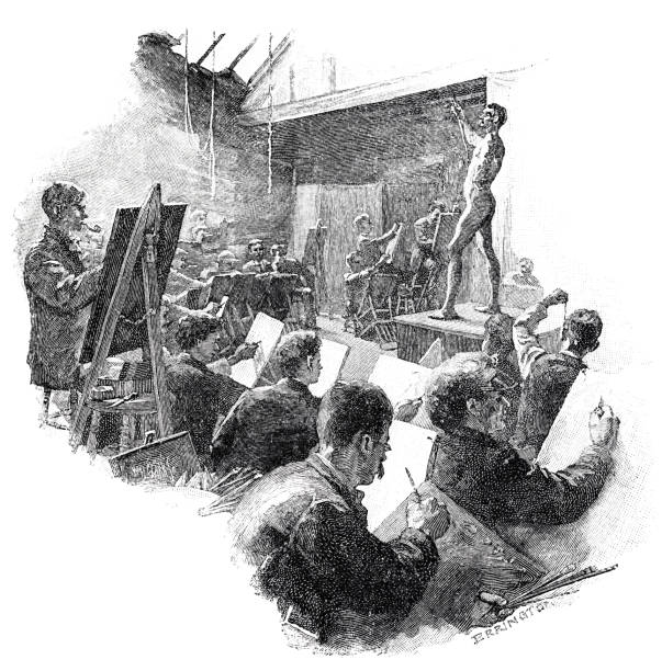 istock The art student's league of New York, men's morning life class 2155145616