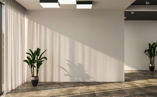 istock Large luxury modern bright interiors Living room mockup illustration 3D rendering image 2155146326