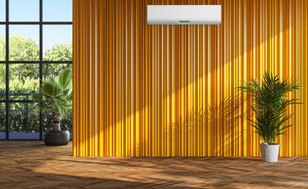 istock Large luxury modern bright interiors Living room mockup illustration 3D rendering image 2155149063