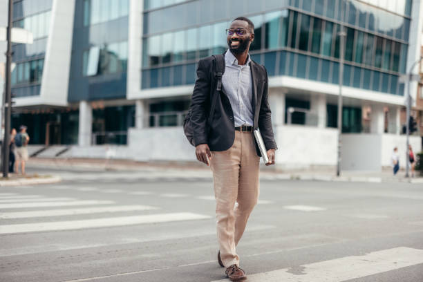 istock Afro American businessman with laptop 2155149131