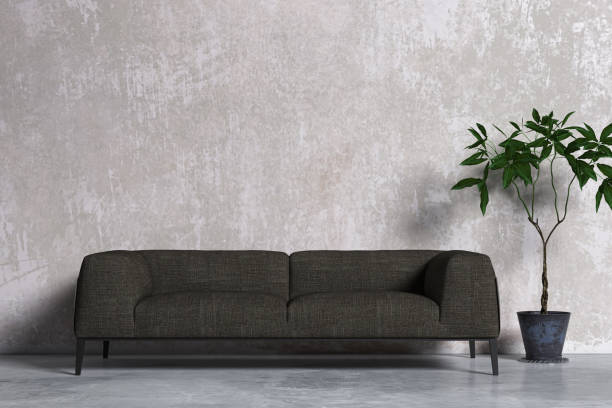 istock Large luxury modern bright interiors Living room mockup illustration 3D rendering image 2155149727