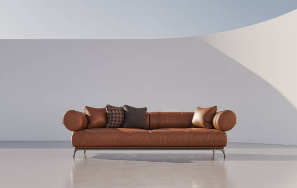 istock Large luxury modern bright interiors Living room mockup illustration 3D rendering image 2155149822