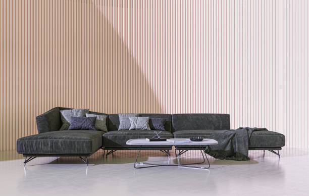 istock Large luxury modern bright interiors Living room mockup illustration 3D rendering image 2155149847
