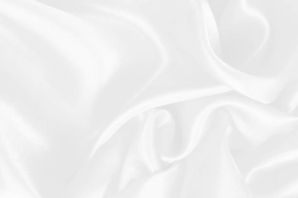 istock White fabric texture background, detail of silk or linen pattern. 2155149925