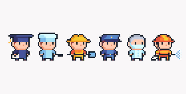 Game development, mobile app. Isolated vector illustration.