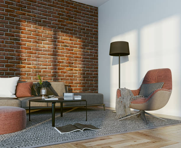 istock Large luxury modern bright interiors Living room mockup illustration 3D rendering image 2155151788