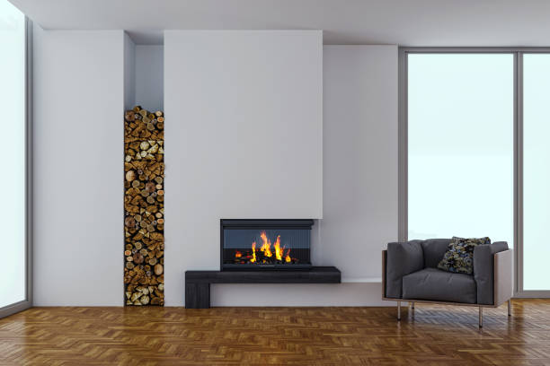 istock Large luxury modern bright interiors Living room mockup illustration 3D rendering image 2155152176