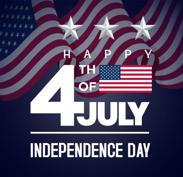 istock American flag on night sky background. Happy Independence Day. Fourth of July. 2155152780