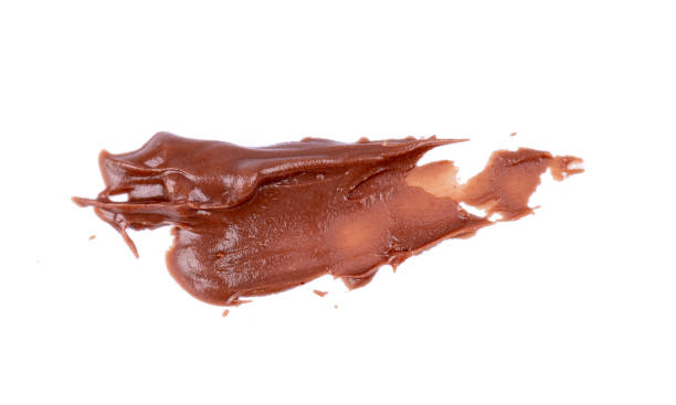 istock Cream chocolate spreading isolated on white background, with clipping path, top view 2155159221