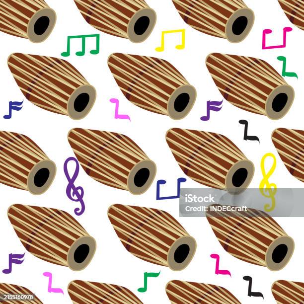 Khol Element Khol Instrument Seamless Pattern Stock Illustration - Download Image ...