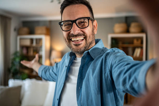 istock A young man vlogger is recording his video 2155163693