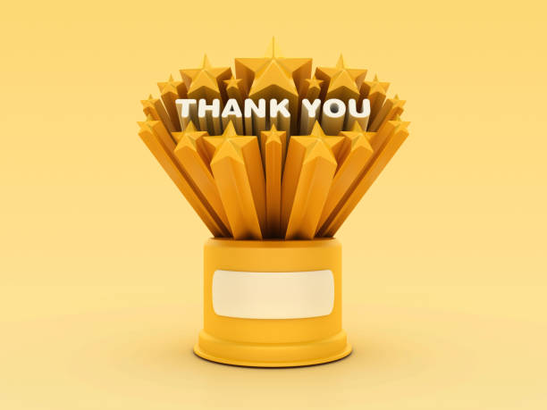 istock Stars with THANK YOU Word on Trophy 2155163811