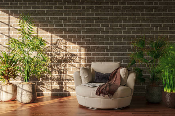 istock Large luxury modern bright interiors Living room mockup illustration 3D rendering image 2155164519
