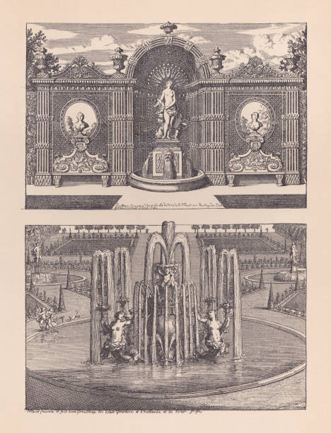 istock Designs for gardens and fountains, engraved by Daniel Marot 2155168178
