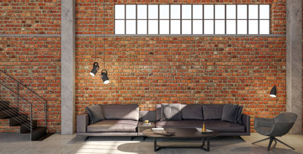 istock Large luxury modern bright interiors Living room mockup illustration 3D rendering image 2155176362