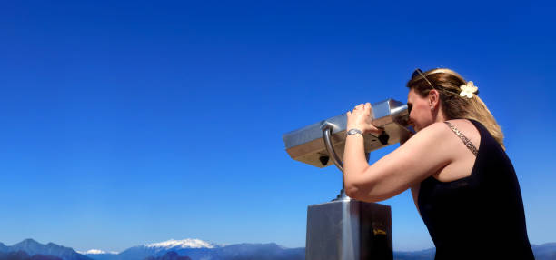 Caucasian blonde woman enjoying outdoor leisure activity