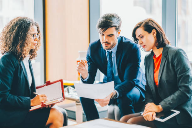 istock Businesspeople discussing business 2155185688