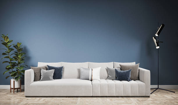 istock Large luxury modern bright interiors Living room mockup illustration 3D rendering image 2155188242