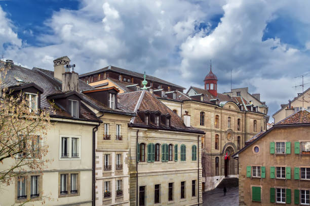 Street in Geneva old town, Switzerland